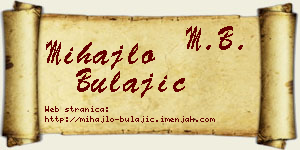 Mihajlo Bulajić vizit kartica